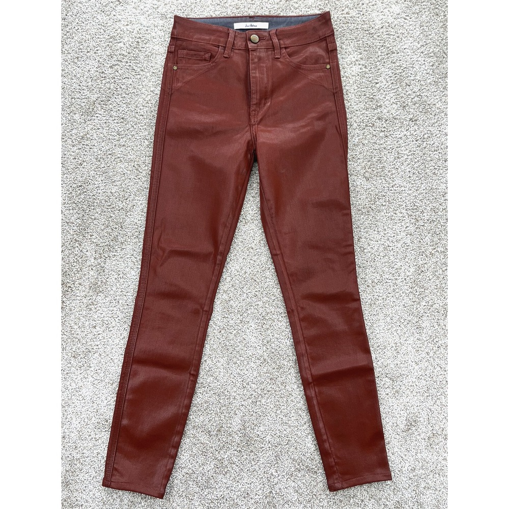 Sam Edelman Jeans Women's 24 Red Copper Coated Stiletto High Rise Skinny Ankle